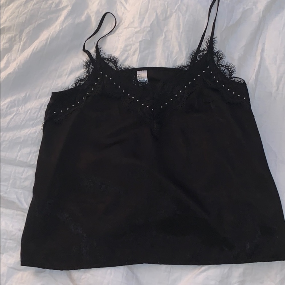 H&M Divided Lace Trim Top